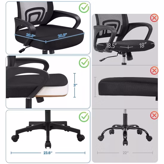 Cheap Ergonomic Recliner Full Mesh Fabric Office Chair with Headrest